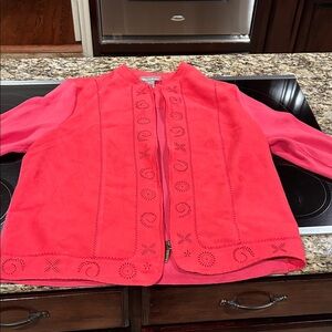 TanJay Coral Embroidered Blazer